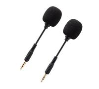 NUOBESTY 2pcs Mini Condenser Microphone Mobile Phone Mic Bendable Computer Tablet Microphone for Video Recording Denoise Function