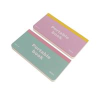 NUOBESTY 2Pcs Mini Pocket Notebooks for Students - Blue Pink Compact Spiral Notepad Set 9.8X3.1" - to Do Daily Planner and Small Portable Journal for School and Office Use