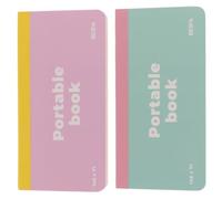 NUOBESTY 2Pcs Mini Pocket Notepad for Students - Small Daily Schedule Planner Notebook, Blue Pink Pocket-Sized Journal for School and University Daily Planning