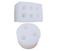 NUOBESTY 2pcs Mini Taper Candle Mold Twisted Spiral Silicone Cylinder Wax Mold for DIY Aromatherapy Crafts Birthday Cake Decor