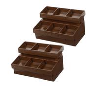 NUOBESTY 2pcs Miniature Supermarket Shelf Mini Furniture Model Vegetable Fruit Rack for Dollhouse Decor and Play Stable Craftsmanship Miniature Ornament for Kitchen Scene Display