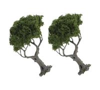 NUOBESTY 2pcs Miniature Tree Models Realistic Sand Table Scenery Micro Landscape Accessories for DIY Craft Projects for Home Office and Educational Use