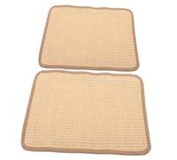 NUOBESTY 2pcs Natural Sisal Pet Scratching Pads Bunny Scratch Mats for Cage Claw and Teeth Care Versatile Animal Bedding for Cats Rabbits Guinea Pigs No Shedding Multi-purpose Nesting and