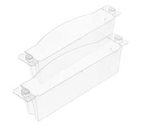 NUOBESTY 2pcs Oil Collection Tray for Range Hood, Reliable Plastic Oil Cup with Grease Trap Function, Sturdy Kitchen Hood Accessory Suitable for Hotels and Home Kitchens