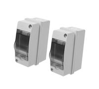 NUOBESTY 2Pcs Outdoor Electrical Distribution Box Weatherproof Enclosure with Transparent Window for Circuit Breaker Protection for Charging Stations and Power Supply