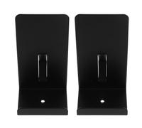 NUOBESTY 2pcs Over The Door Hook: Lock Box Mounting Bracket - Cabinet Organizer Hooks for Headphone Entryway Key Backpack Black