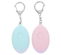 NUOBESTY 2PCS Personal Safety Alarm Keychain with LED Light Loud Siren Security Alarm for Elderly Portable Compact Device Practical Emergency