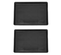 NUOBESTY 2pcs Plastic Pet Bedpan Tray for Dog Cat Cage Crate Replacement Poop Pan Odor Resistant Easy Clean Storage Trays for Pets