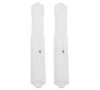 NUOBESTY 2pcs Plastic Toilet Paper Roller Rods with Spring Loaded Design and Retractable Length 11.4-14cm, Protective End Caps and Antislip Heads for Bathroom and Cabinet Side Panels
