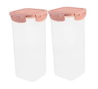 NUOBESTY 2pcs Plastic Yogurt Fermentation Cup Airtight Lid Bread Box Storage Container for Kitchen Counter Sandwich Noodle Cereal
