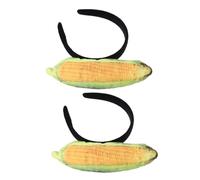 NUOBESTY 2pcs Plush Corn Headbands Vegetable Hairbands for Halloween and Thanksgiving Cosplay Costume Accessories Cute Cartoon Holiday Hair Accessories