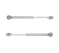 NUOBESTY 2pcs Pneumatic Lift Support Rod Gas Struts 20n Hydraulic Spring with Rubber Buffer for Toolbox Lid and Locker, Silver Iron Plastic Material, Suitable for Household and Industrial