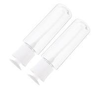NUOBESTY 2pcs Portable Airless Lotion Dispenser Bottles Press Pump Cream Containers Travel-friendly Refillable Cosmetic Storage Jars for Skincare and Hand Soap