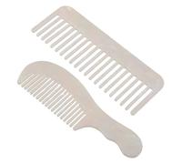 NUOBESTY 2pcs Portable Anti-Static Acetate Hair Comb Set, Compact Wide Tooth Mini Styling Combs for Women, Detangling Curly and Straight Hair, Travel Pocket Grooming Tools