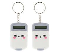 NUOBESTY 2pcs Portable Mini Calculators for Students, Cute Cartoon Design with Press Key Function and Sturdy Plastic Material, for Exam and Accounting Use