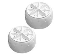NUOBESTY 2PCS Portable Mini Washing Machine Automatic Washer for Laundry, Compact Turbo Agitator Washer Bucket for Home, Dormitory, Travel Use