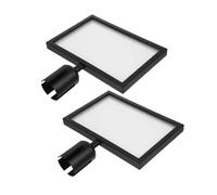 NUOBESTY 2pcs Poster Frame Stainless Steel Top Stand Sign Holder Horizontal Queue Barrier Guide for Airports Banks Hotels Crowd Control Display