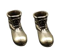 NUOBESTY 2pcs Pure Copper Mini Keychain Pendants Brass High Heel Boots Diy Multi-purpose Accessories for Bag Hanging and Decoration in Bronze Tone