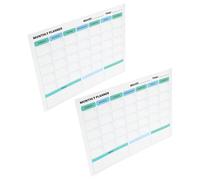 NUOBESTY 2pcs PVC Wall Decal Calendar Whiteboard Easy to Stick and No Residue Features, Erasable Monthly Planner for Meal Planning and Homework Coordination