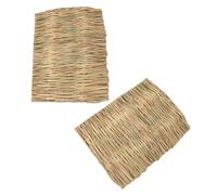 NUOBESTY 2pcs Rabbit Grass Mat for Small Animal Cages, Woven Hay Bed