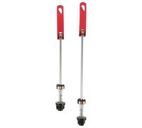 NUOBESTY 2pcs Red Quick Release Bike Wheel Skewer Set for Mountain Bikes | Aluminum Alloy and Steel Parts, Trail Riding, Bearings, Front and Rear Pair, Commuter Cycling