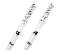 NUOBESTY 2pcs Refillable Brush Marker Pens for Calligraphy and Drawing Durable for Students and Artists Stationery for Sketching and Writing