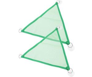 NUOBESTY 2pcs Reptile Mesh Hammock Suction Cups, Green Canvas Resting Bed | Easy Tank Setup, Elevated Spot for Terrarium Use, Simple Removal, for Acrylic Tanks and Small Reptiles