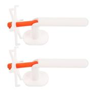 NUOBESTY 2pcs Rotating Heavy Duty Kitchen Hook Rack, Punch-Free Adhesive Wall-Mounted Holder for Utensils and Towels, Strong Load Bearing Orange Hooks for Home Storage