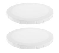 NUOBESTY 2pcs Round Canvas Painting Panels 30cm White Cotton Cloth with Wood Frame, Smooth Surface and Outstanding Absorbency, for Indoor Studios and Outdoor Settings, for Artists