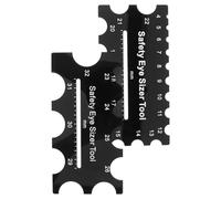 NUOBESTY 2pcs Safety Eye Sizer Measuring Ruler Set for Doll Making and Crochet Crafts - Lightweight Plastic Eye Placement Guide and DIY Artists