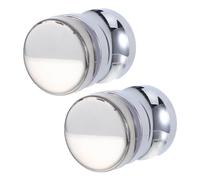 NUOBESTY 2pcs Shower Glass Door Handle Double Sided Aluminium Alloy Silver | Single Hole Fitting, Smooth Finely Sanded Surface, Comfortable Ergonomic Grip, for 6-18mm Bathroom Shower Door Glass