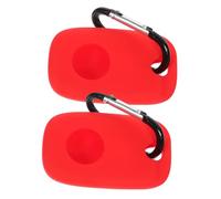NUOBESTY 2pcs Silicone Case for Tile Pro 2022 Trackers Lightweight Anti-Scratch Cover with Hook Suitable for Keychains and PET Collars Sturdy Protection in Gray