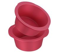 NUOBESTY 2pcs Silicone Round Cake Molds for Baking, Heat Resistant and Easy Washing Mini Baking Pans for Special Occasions and Family Gatherings