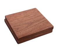 NUOBESTY 2Pcs Solid Walnut Wood Blocks 10X10X1Cm Unfinished Hardwood Carving Wood Pieces for Crafts and Whittling for Beginners and Handicraft Projects