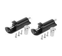 NUOBESTY 2pcs Spring Loaded Barn Barrel Bolt Door Latch Lock with Thickened Pry Spring Automatic Rebound Sliding and Revolving Door Fastening for Gates and Windows Durable Black Small