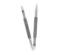 NUOBESTY 2pcs Spring Loaded Nail Punch Set Double-headed Center Punch for Metal Wood with Precise Positioning Hammerless Design for Outdoor Mobile Use