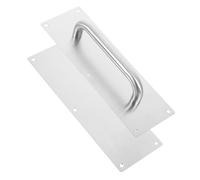 NUOBESTY 2pcs Stainless Steel Push Pull Door Handles Fireproof Sliding Door Pull Plates 201 Material Garage Barn Wardrobe Kitchen Hardware