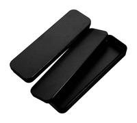 NUOBESTY 2pcs Stylish Tinplate Crayon Holder Box for Students, Spacious Waterproof Rectangular Pencil Case Suitable for Office the Go, Modern Metal Pen Organizer with Smooth Finish