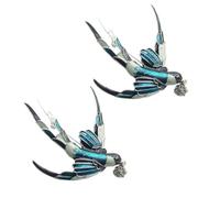 NUOBESTY 2pcs Swallow Brooch Pins Alloy Diamond Brooch Lapel Pins with Creative Design and Fine Workmanship for Stylish Clothing Decoration Random Color