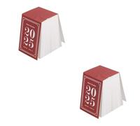 NUOBESTY 2pcs Tearable Desk Calendar Vintage Poetry Series Decorative Calendar for Home Office Use Daily Planning Stand Danish