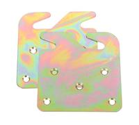 NUOBESTY 2pcs Thickened Carbon Steel Bed Bracket Hinge Plates with 5 Hole Design for Wood Bed Frame Fit Most Wood Rail Configurations for Repair