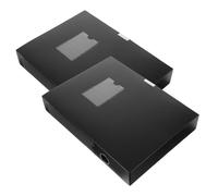 NUOBESTY 2Pcs Thickened PVC Daily Use Paper Organizer Large Capacity Desktop File Case Stackable Multi-function File Storage Boxes for Office Home Study