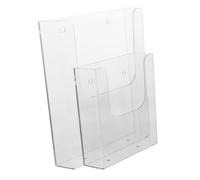 NUOBESTY 2Pcs Transparent Wall-mounted Document Holders Flyer Brochure Display Organizers Office File Stand Rack Space-saving Modern Design for Neat Document Storage
