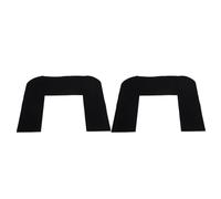 NUOBESTY 2pcs U Shaped Toilet Bath Mat with Reinforced Surround Edging and Washable Polyester Material, Water-absorbent Non-slip Bathroom Floor Rug for Home and Hotel Use