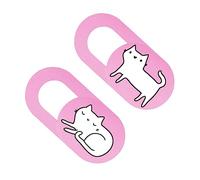 NUOBESTY 2pcs Ultra Thin Webcam Cover Slide Cute Cartoon Cat for Laptop Tablet Durable Camera Protection Prevents Unauthorized Access Lightweight Design