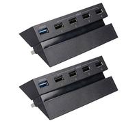 NUOBESTY 2pcs USB Hub Port Expander to Splitter Adapter for Game Console for College Dorms Office Home Setup and Events
