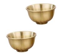 NUOBESTY 2Pcs Vintage Bronze Liquor Cups Stylish Imitation Ancient Water Containers for Home Party Tea Banquet Use