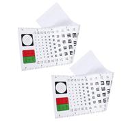 NUOBESTY 2Pcs Visual Eye Test Chart Wall Hanging Eye Chart for Adults and for Vision Testing Home and Kindergarten Use