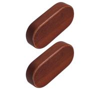 NUOBESTY 2pcs Walnut Wood Oval Base for DIY Woodworking Projects Stable Display Uniform Collection Showcase Coffee Black Walnut Material