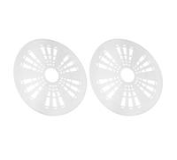 NUOBESTY 2pcs Washing Machine Spin Cap Cover Plastic Clothes Pressing Pad White Easy to Install Speeds up Drying Household Laundry Accessory 23.5cm